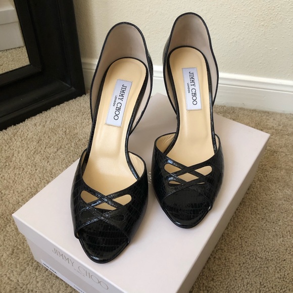 Jimmy Choo lizard patent leather heels - Picture 2 of 7